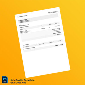 USA Somee International Invoice Template in Word and PDF formats USA Somee International Invoice Template in Word and PDF formats