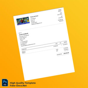 USA Tanuj Services Invoice Template in Word and PDF formats USA Tanuj Services Invoice Template in Word and PDF formats