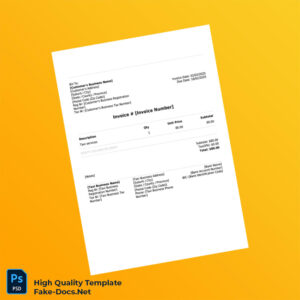 USA Taxi Business Name Invoice Template in Word and PDF formats USA Taxi Business Name Invoice Template in Word and PDF formats