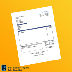 USA Vendor Company Invoice Template in Word and PDF formats 5 page USA Vendor Company Invoice Template in Word and PDF formats 5 page