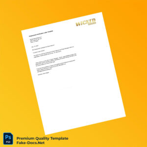 USA Wicked Remodeling Employment Verification Letter Template (Word & PDF)