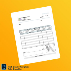 USA Your Company Name Invoice Template in Word and PDF formats 7 page USA Your Company Name Invoice Template in Word and PDF formats 7 page