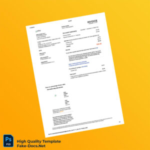 USA eBay Invoice Template in Word and PDF formats 4 page