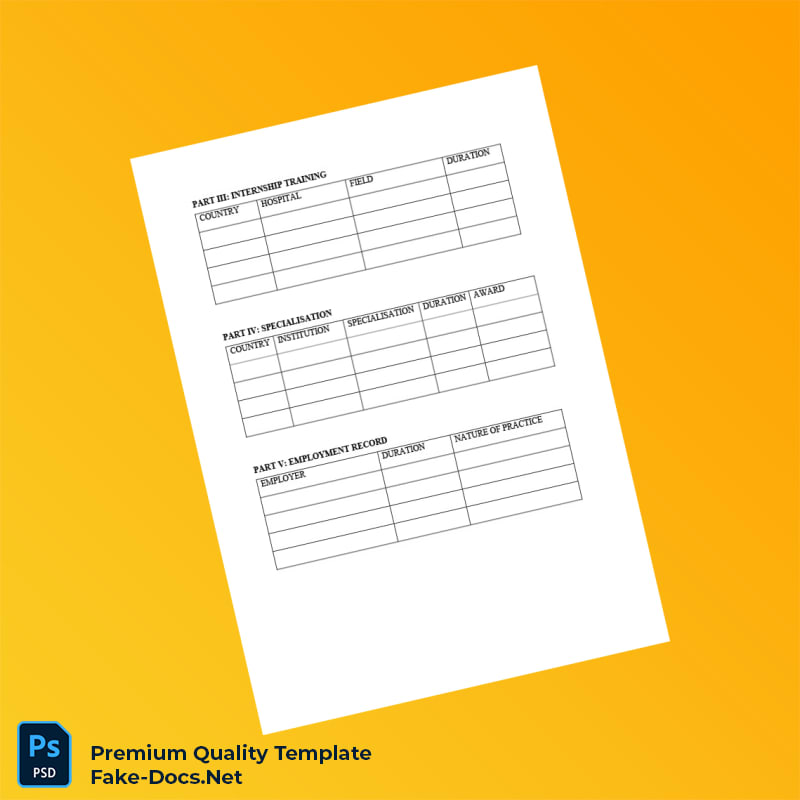 Uganda Medical and Dental Practitioners Council Registration Form Template (Word & PDF) 3 page Uganda Medical and Dental Practitioners Council Registration Form Template (Word & PDF) 3 page