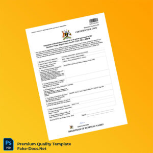 Uganda Registrar of Business Names Business Name Registration Certificate Template (Word & PDF) 3 page Uganda Registrar of Business Names Business Name Registration Certificate Template (Word & PDF) 3 page