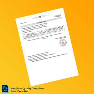 United Arab Emirates Skill Force Security Services LLC Employment Verification Letter Template (Word & PDF)