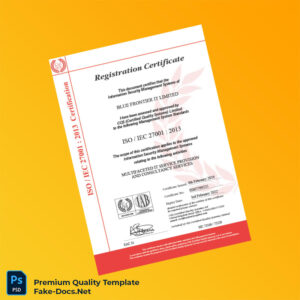 United Kingdom CQS Registration Certificate Template (Word & PDF)