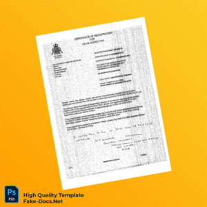 United Kingdom HM Revenue Customs VAT Registration Certificate Template in Word and PDF formats 3 page United Kingdom HM Revenue Customs VAT Registration Certificate Template in Word and PDF formats 3 page