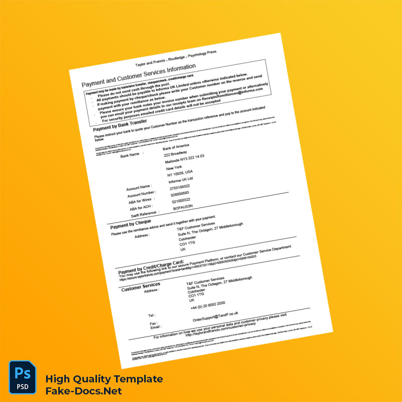 United Kingdom Informa UK Limited Invoice Template in Word and PDF formats 2 page United Kingdom Informa UK Limited Invoice Template in Word and PDF formats 2 page