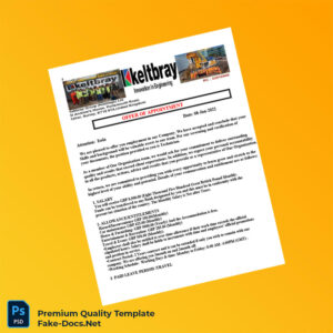 United Kingdom Keltbray Group Appointment Confirmation Letter Template (Word & PDF) 2 page