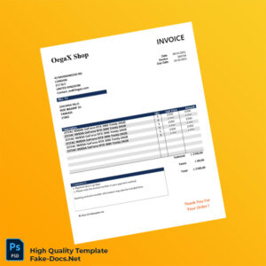 United Kingdom Oegax Shop Invoice Template in Word and PDF formats United Kingdom Oegax Shop Invoice Template in Word and PDF formats