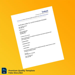 United States ABC Inc Employment Verification Letter Template (Word & PDF) 4 page