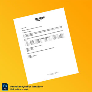 United States Amazon com Services LLC Employment Verification Letter Template (Word & PDF)