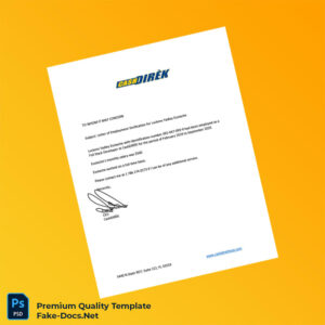 United States CashDIRÈK Employment Verification Letter Template (Word & PDF)