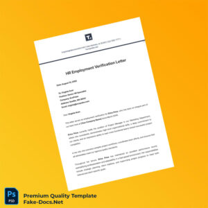 United States EcoPulse Employment Verification Letter Template (Word & PDF) 2 page