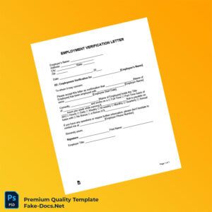 United States Employment Verification Letter Template (Word & PDF) United States Employment Verification Letter Template (Word & PDF)