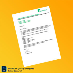 United States GenesisCare Employment Verification Letter Template (Word & PDF)