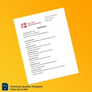 United States San Jose Learning Center Employment Verification Letter Template (Word & PDF) 3 page