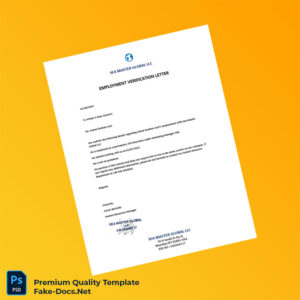 United States Sea Master Global LLC Employment Verification Letter Template (Word & PDF)