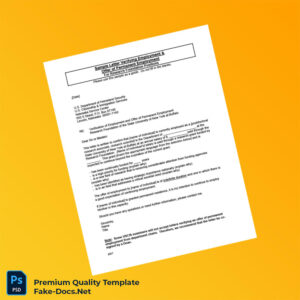 United States State University of New York at Buffalo Employment Verification Letter Template (Word & PDF) 2 page