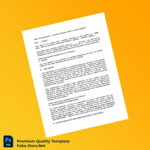 United States University of Wisconsin-Madison Employment Verification Letter Template (Word & PDF) 2 page