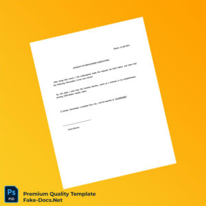 United States Victor Berrios Employment Verification Letter Template (Word & PDF)