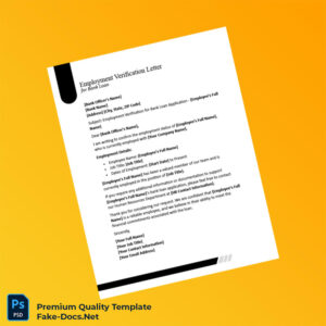 United States Your Company Name Employment Verification Letter Template (Word & PDF)