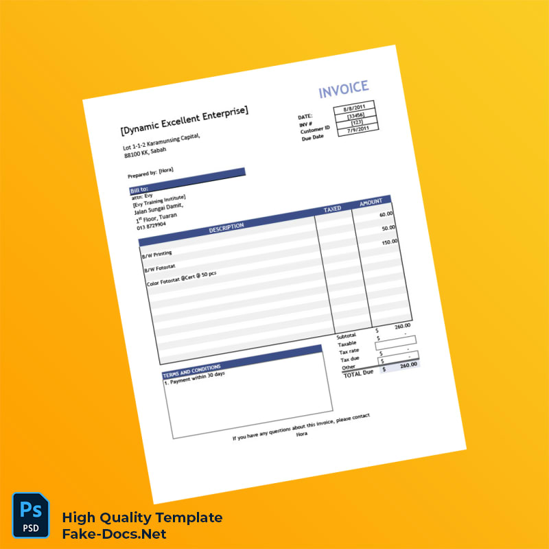 Unknown Dynamic Excellent Enterprise Invoice Template in Word and PDF formats 5 page Unknown Dynamic Excellent Enterprise Invoice Template in Word and PDF formats 5 page