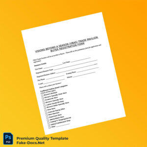 VBAS Buyer Registration Form Template (Word & PDF) 4 page