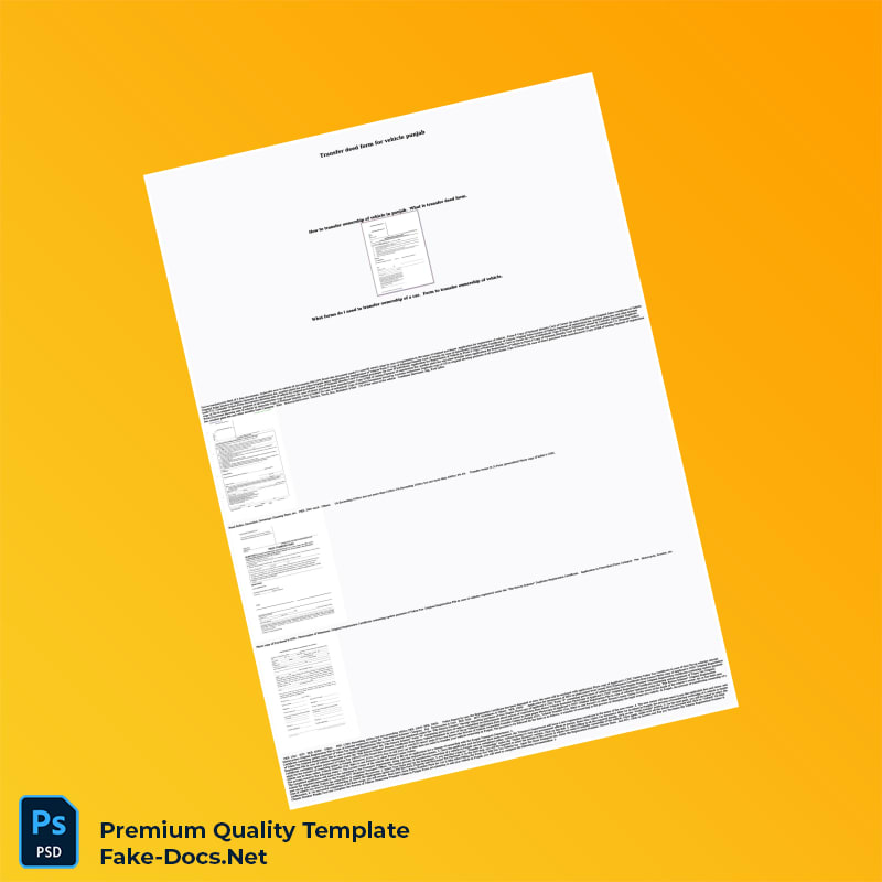 Vehicle Registration Plate Document Template (Word & PDF) 3 page Vehicle Registration Plate Document Template (Word & PDF) 3 page