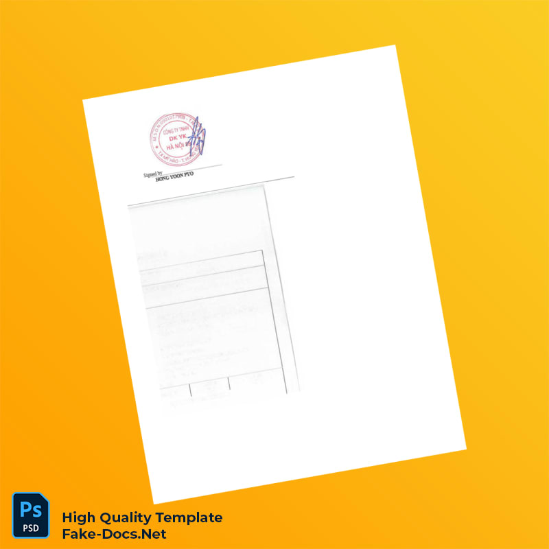 Vietnam DK YK HANOI SB CO LTD Commercial Invoice Template in Word and PDF formats 6 page Vietnam DK YK HANOI SB CO LTD Commercial Invoice Template in Word and PDF formats 6 page