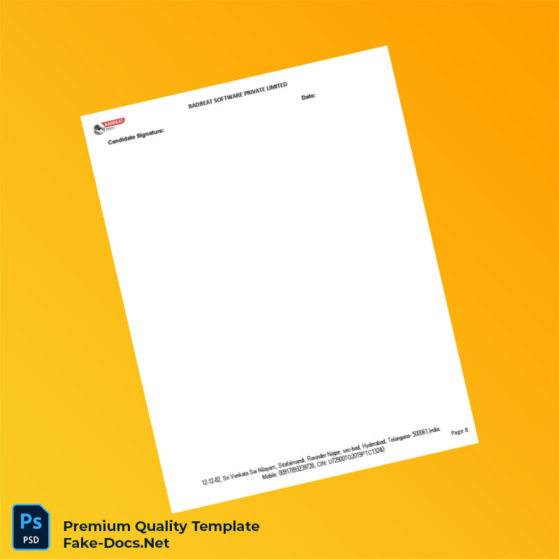 Vinod Kumar India Salary Certificate Template (Word & PDF) 8 page Vinod Kumar India Salary Certificate Template (Word & PDF) 8 page