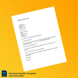 Proof of Employment Letter Template (Word & PDF)