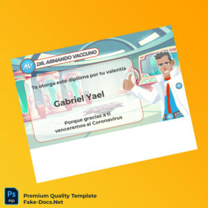 Argentina Dr. Armando Vaccuno Diploma Template – High Quality Replacement Template