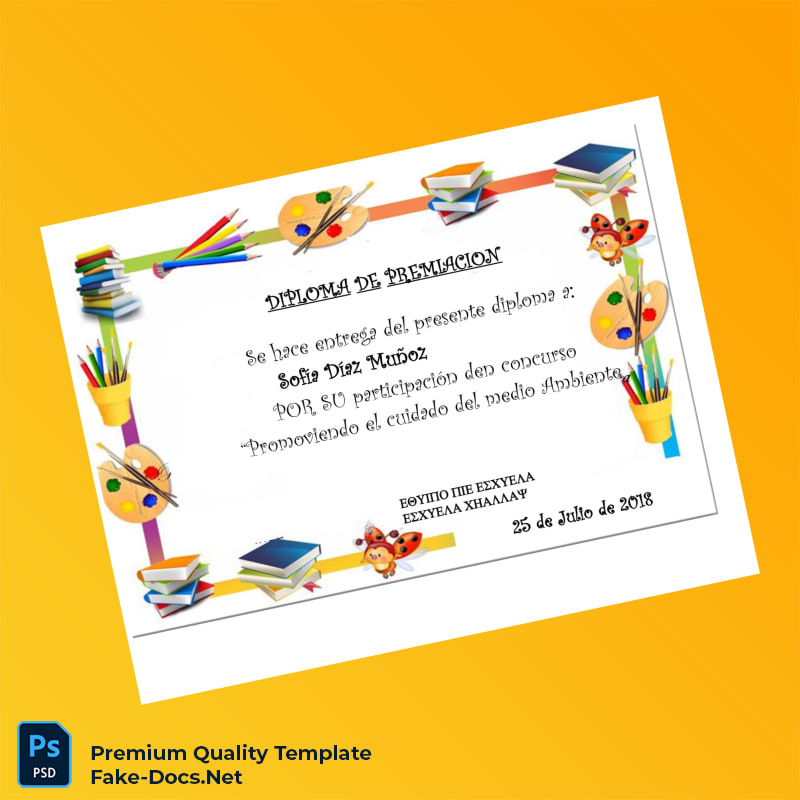 Argentina Environmental Care Award Diploma Template – High Quality Replacement Template 6 Page Argentina Environmental Care Award Diploma Template – High Quality Replacement Template 6 Page