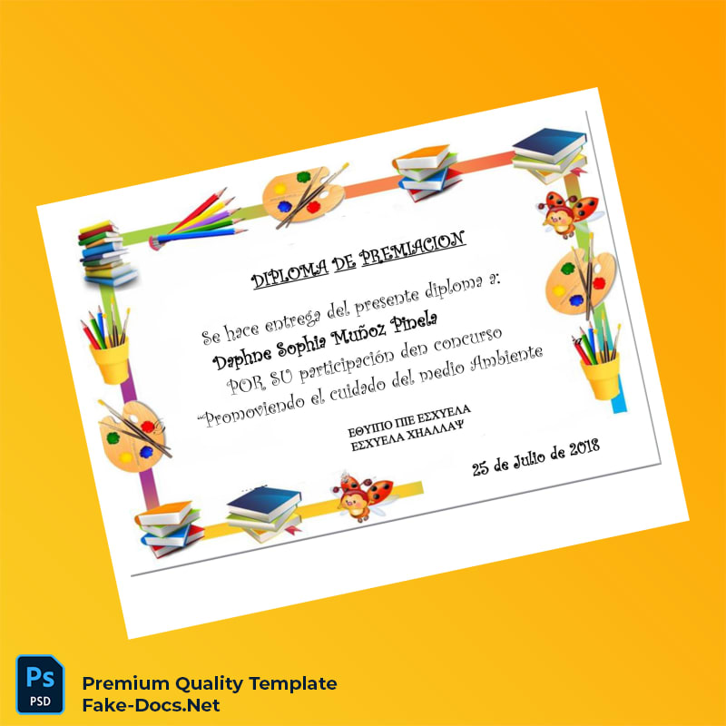 Argentina Environmental Care Award Diploma Template – High Quality Replacement Template 6 Page Argentina Environmental Care Award Diploma Template – High Quality Replacement Template 6 Page