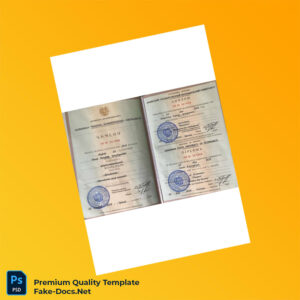 Armenia Armenian State University of Economics Bachelor of Science in Finance Template – High Quality Replacement Template