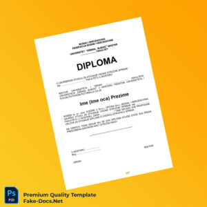 Bosnia and Herzegovina University _Džemal Bijedić_ Diploma Template – High Quality Replacement Template 5 Page