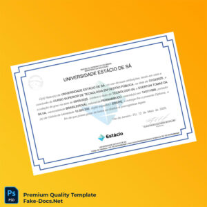 Brazil Estácio de Sá University Technologist Diploma in Public Management – High Quality Replacement Template 2 Page Brazil Estácio de Sá University Technologist Diploma in Public Management – High Quality Replacement Template 2 Page