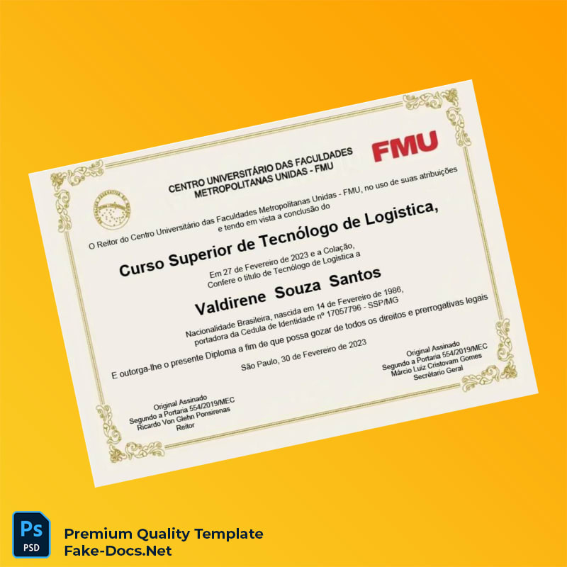 Brazil FMU Technical Degree in Logistics Template – High Quality Replacement Template Brazil FMU Technical Degree in Logistics Template – High Quality Replacement Template