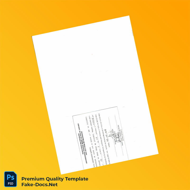 Brazil Federal Rural University of Rio de Janeiro Bachelor of Science in Chemical Engineering Template – High Quality Replacement Template 2 Page Brazil Federal Rural University of Rio de Janeiro Bachelor of Science in Chemical Engineering Template – High Quality Replacement Template 2 Page