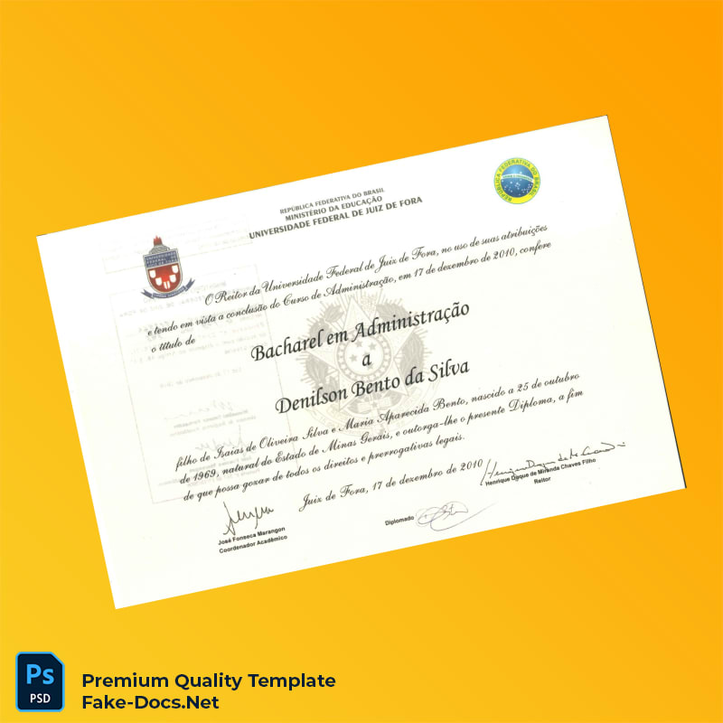 Brazil Federal University of Juiz de Fora Bachelor of Business Administration Template – High Quality Replacement Template 2 Page Brazil Federal University of Juiz de Fora Bachelor of Business Administration Template – High Quality Replacement Template 2 Page