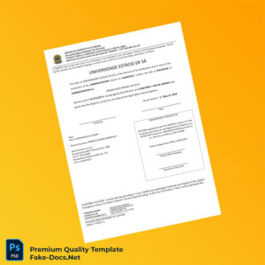 Brazil Universidade Estácio de Sá Bachelor of Administration Template – High Quality Replacement Template Brazil Universidade Estácio de Sá Bachelor of Administration Template – High Quality Replacement Template