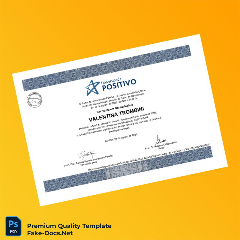 Brazil Universidade Positivo Bachelor of Dentistry Template – High Quality Replacement Template 2 Page Brazil Universidade Positivo Bachelor of Dentistry Template – High Quality Replacement Template 2 Page