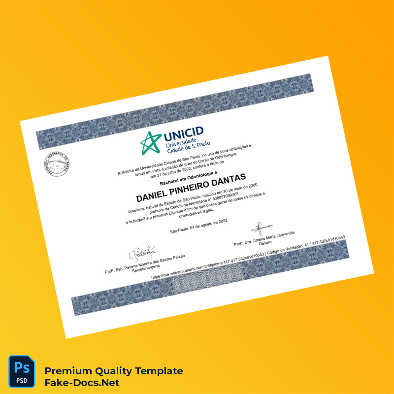 Brazil University Cidade de São Paulo Bachelor of Dentistry Template – High Quality Replacement Template 2 Page Brazil University Cidade de São Paulo Bachelor of Dentistry Template – High Quality Replacement Template 2 Page