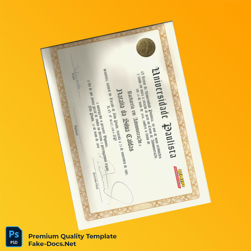 Brazil University Paulista Bachelor in Administration Template – High Quality Replacement Template 2 Page Brazil University Paulista Bachelor in Administration Template – High Quality Replacement Template 2 Page