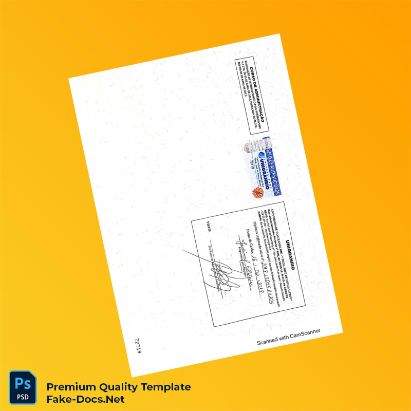 Brazil University of Grande Rio Bachelor’s Degree in Administration – High Quality Replacement Template 2 Page Brazil University of Grande Rio Bachelor’s Degree in Administration – High Quality Replacement Template 2 Page