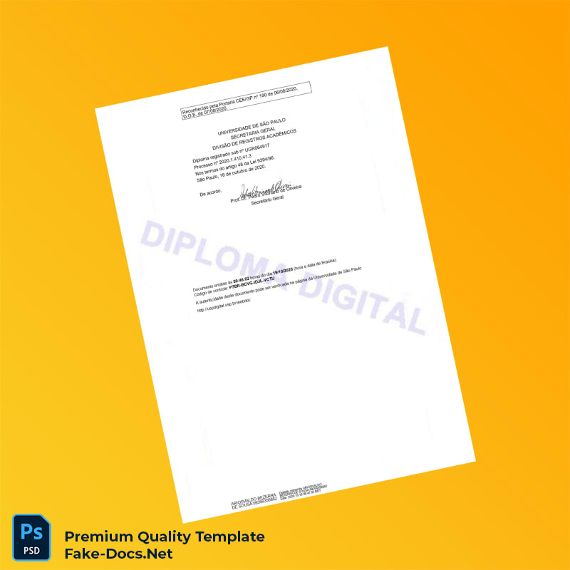 Brazil University of São Paulo Bachelor in Biological Sciences Template – High Quality Replacement Template 2 Page Brazil University of São Paulo Bachelor in Biological Sciences Template – High Quality Replacement Template 2 Page