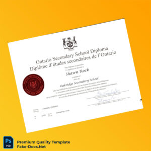 Canada Oakridge Secondary School Ontario Secondary School Diploma – High Quality Replacement Template Canada Oakridge Secondary School Ontario Secondary School Diploma – High Quality Replacement Template