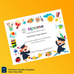 Chile Ancud Diploma of Honor in Artistic Skills Template – High Quality Replacement Template Chile Ancud Diploma of Honor in Artistic Skills Template – High Quality Replacement Template